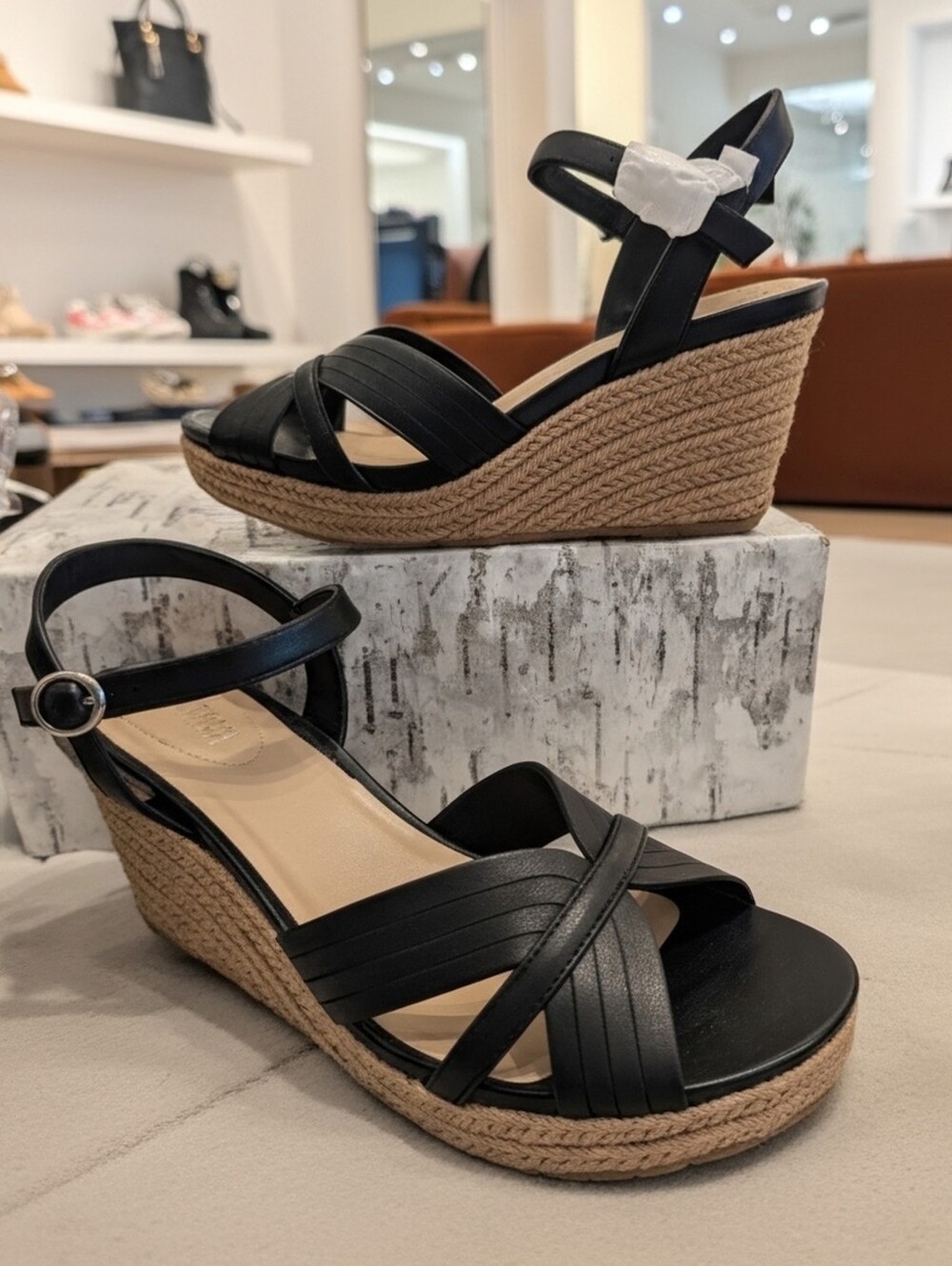 Reaction Kenneth Cole Comi Espadrille Wedge Sandals Women's Sz 11 M